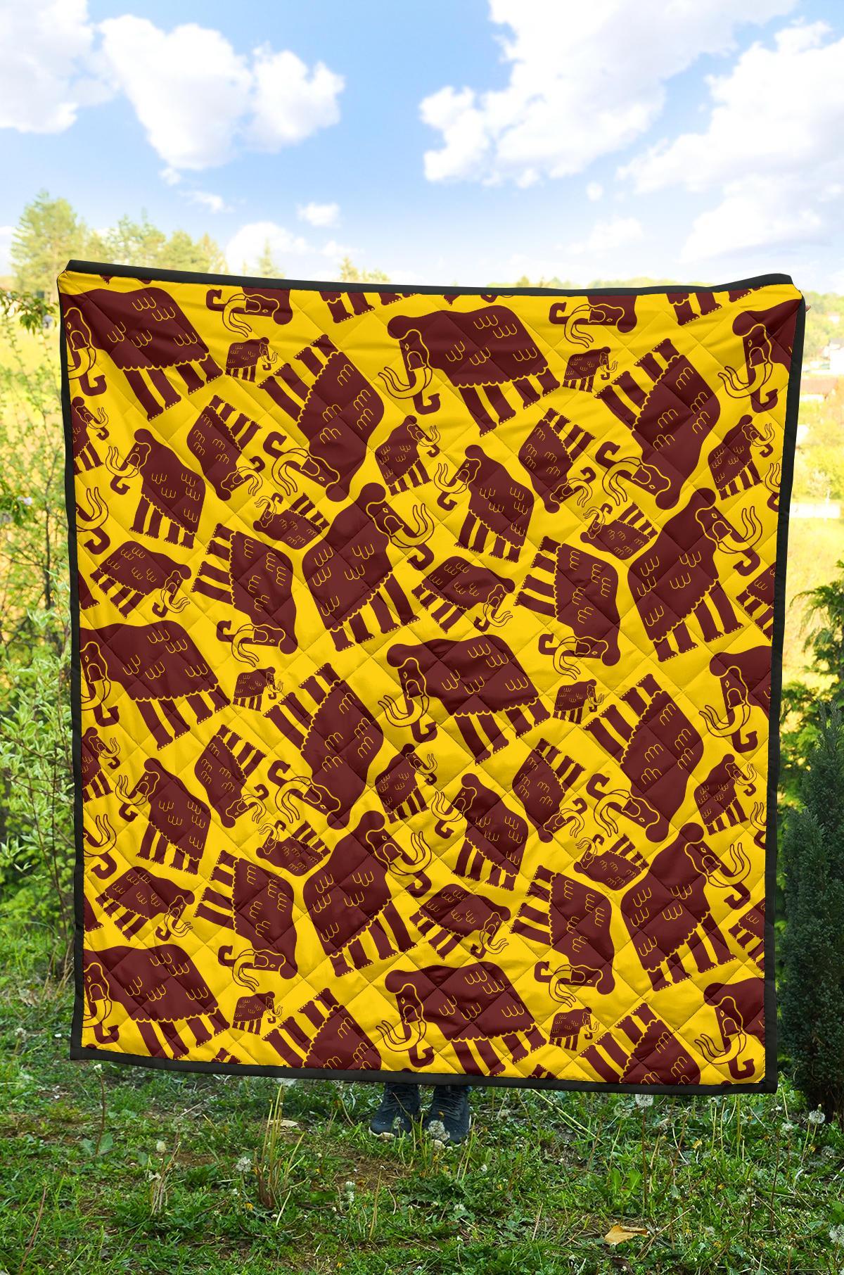 Mammoth Pattern Print Quilt-grizzshop