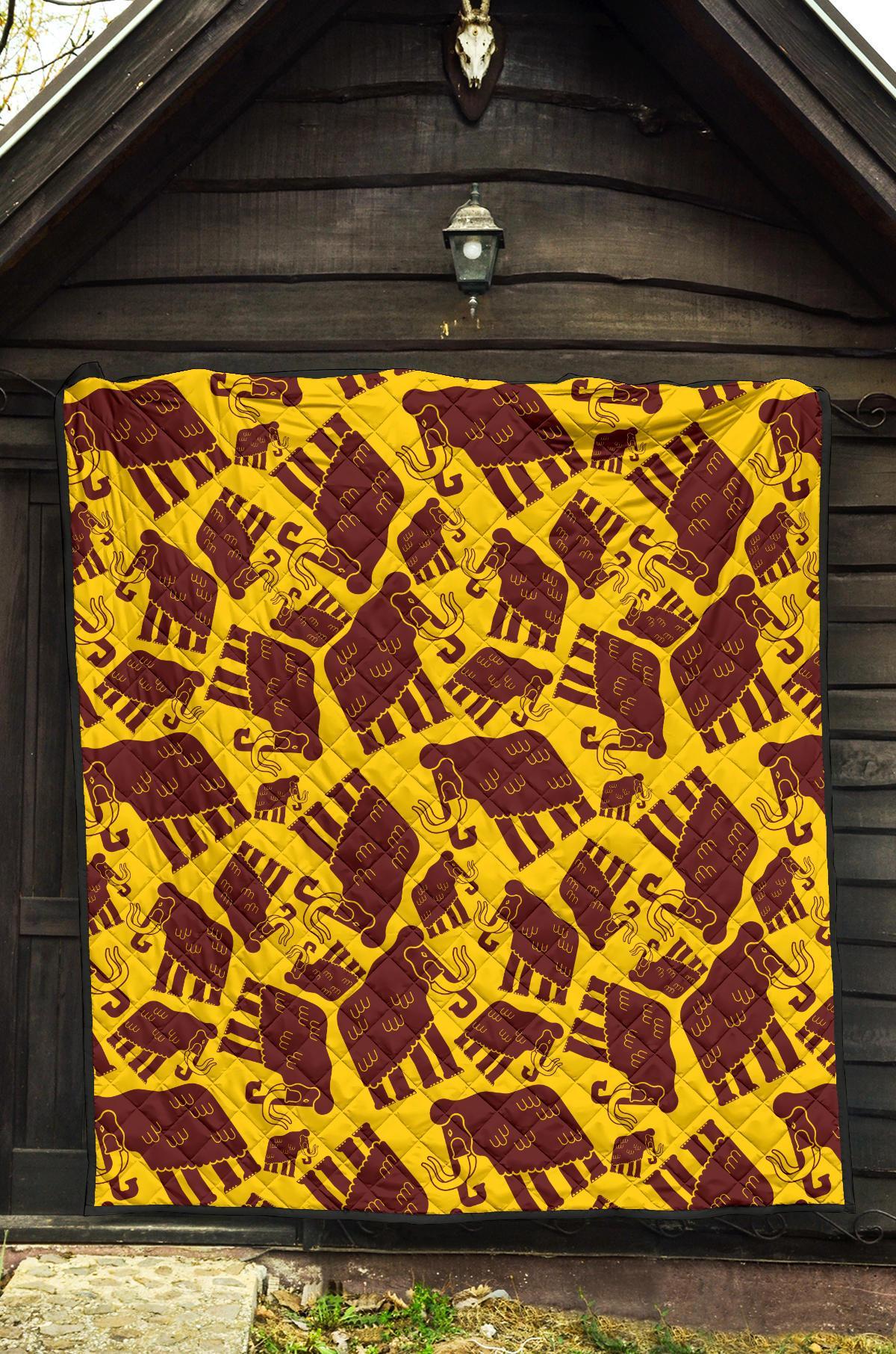 Mammoth Pattern Print Quilt-grizzshop