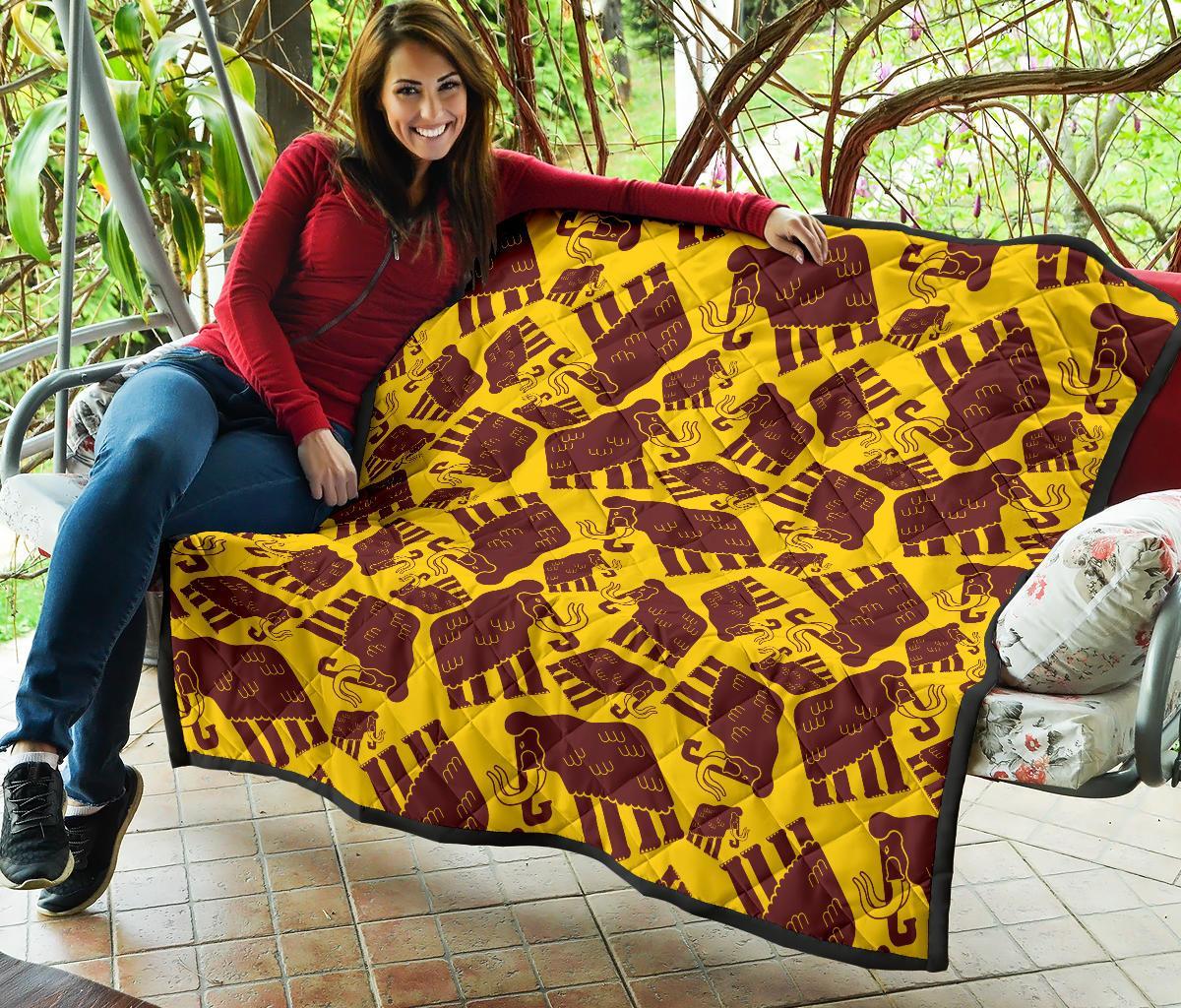 Mammoth Pattern Print Quilt-grizzshop