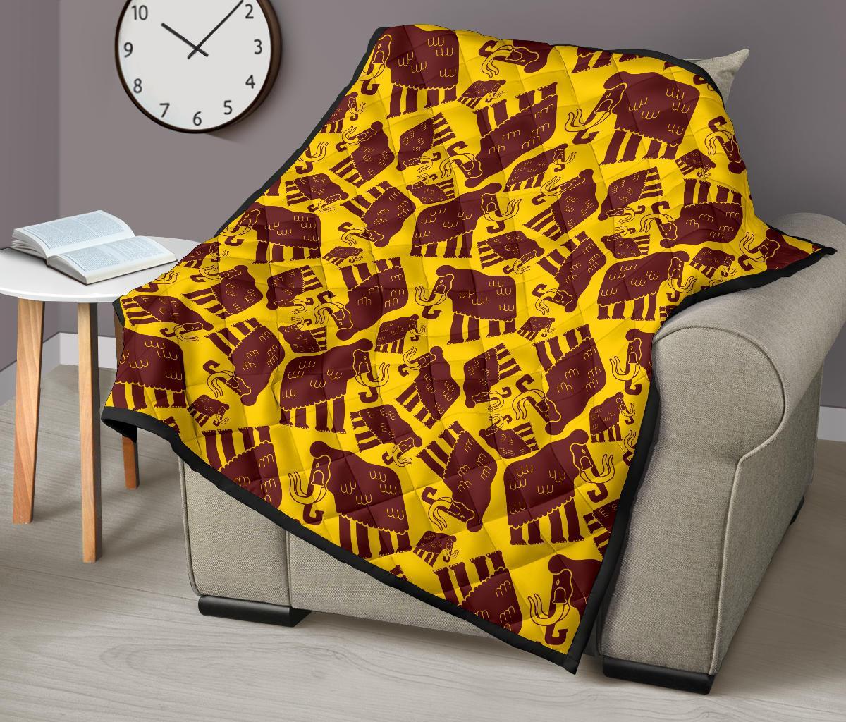 Mammoth Pattern Print Quilt-grizzshop