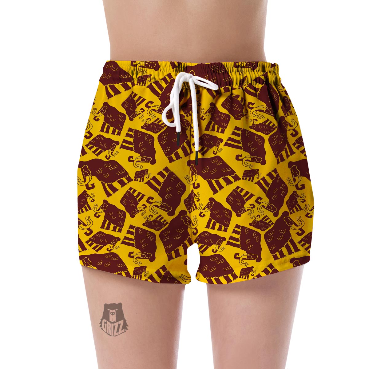 Mammoth Pattern Print Women's Shorts-grizzshop