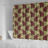 Mammoth Print Pattern Bathroom Shower Curtain-grizzshop