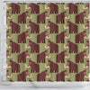 Mammoth Print Pattern Bathroom Shower Curtain-grizzshop