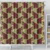 Mammoth Print Pattern Bathroom Shower Curtain-grizzshop