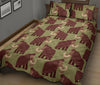 Mammoth Print Pattern Bed Set Quilt-grizzshop