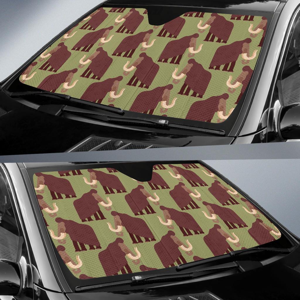 Mammoth Print Pattern Car Sun Shade-grizzshop