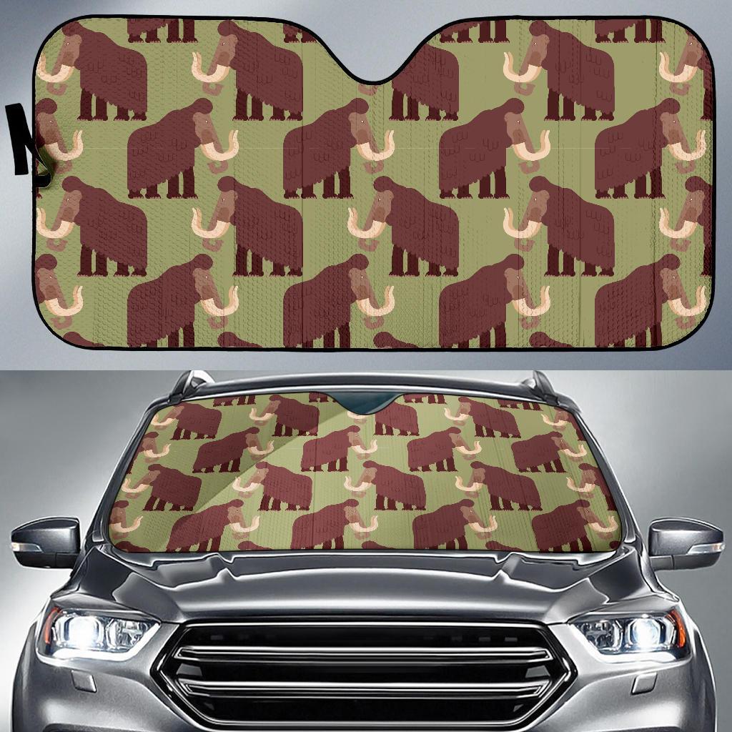 Mammoth Print Pattern Car Sun Shade-grizzshop