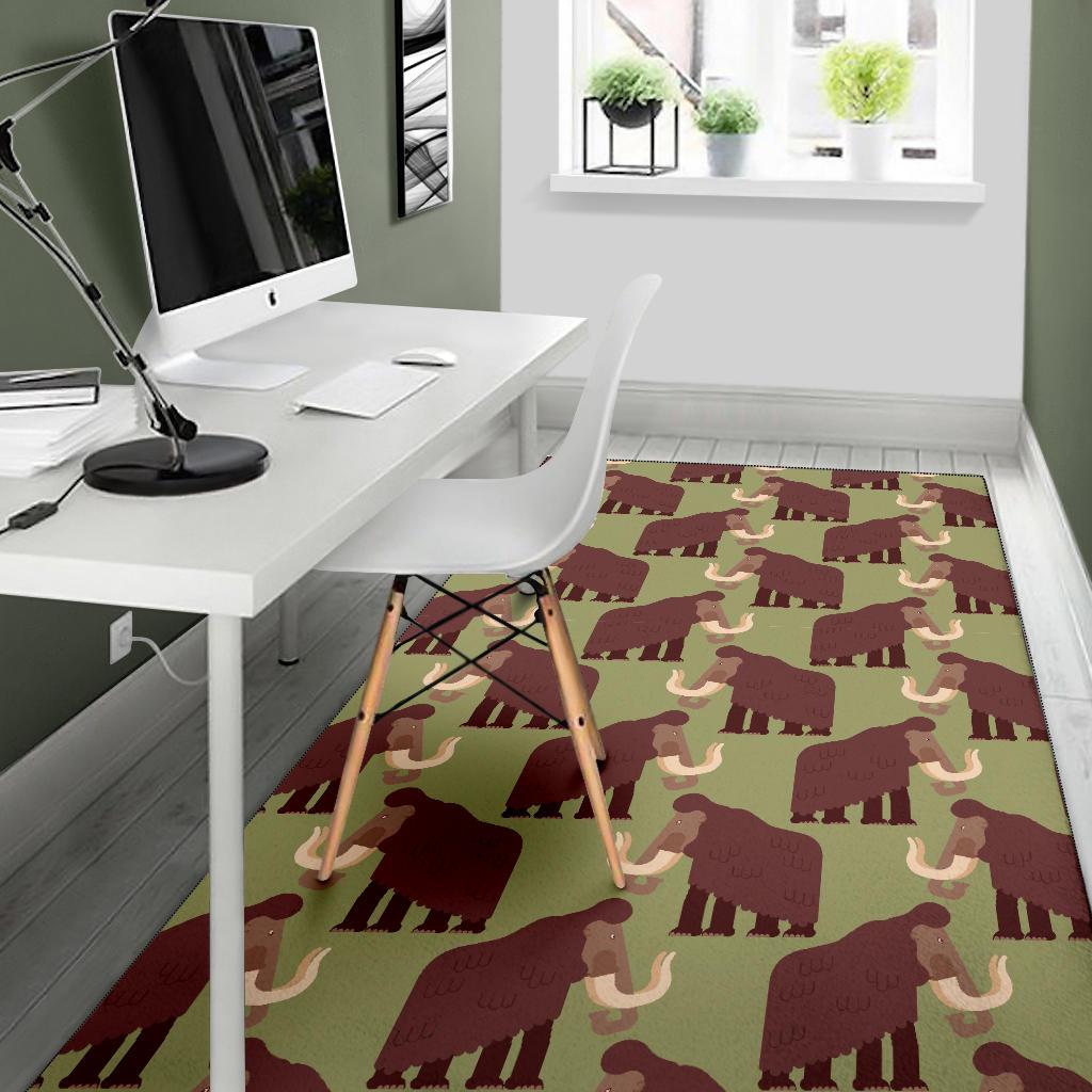 Mammoth Print Pattern Floor Mat-grizzshop