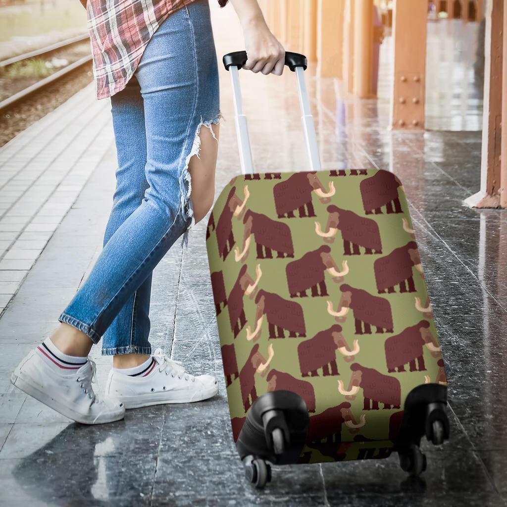 Mammoth Print Pattern Luggage Cover Protector-grizzshop