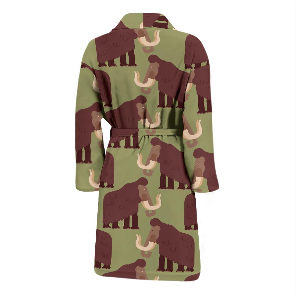 Mammoth Print Pattern Men Long Robe-grizzshop