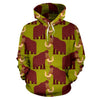 Mammoth Print Pattern Men Women Pullover Hoodie-grizzshop