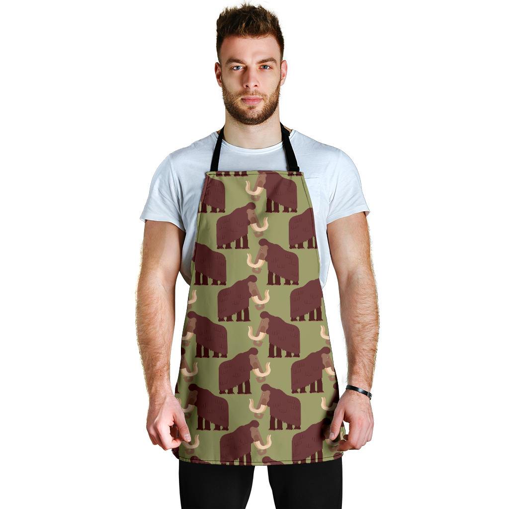 Mammoth Print Pattern Men's Apron-grizzshop