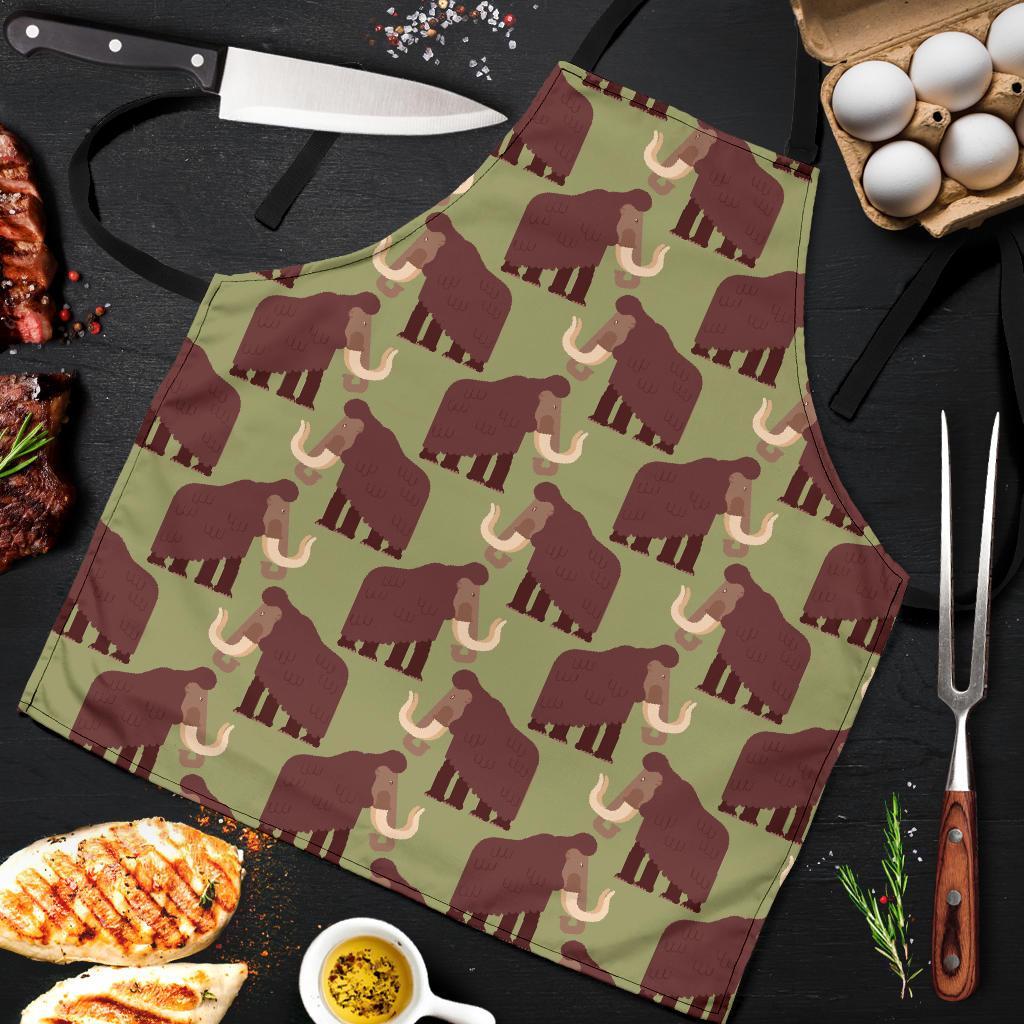 Mammoth Print Pattern Men's Apron-grizzshop