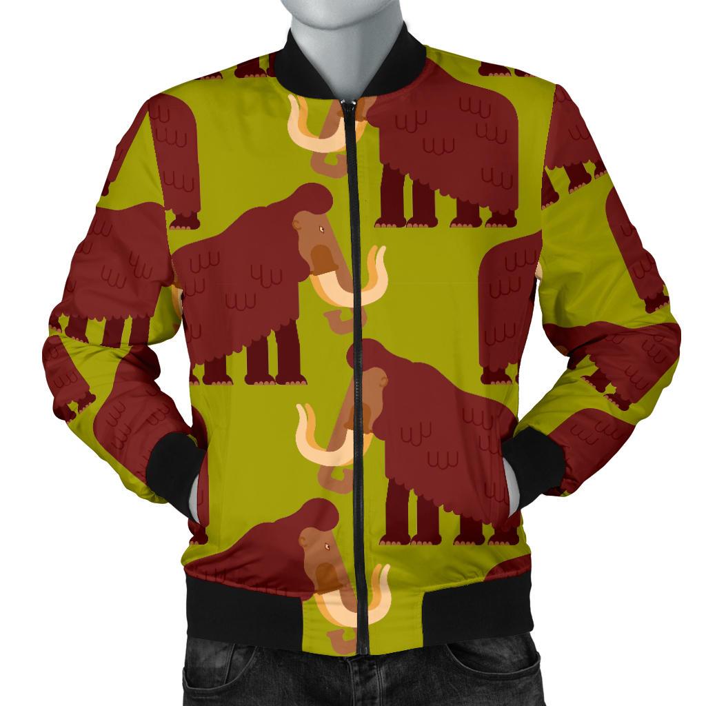 Mammoth Print Pattern Men's Bomber Jacket-grizzshop