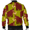 Mammoth Print Pattern Men's Bomber Jacket-grizzshop