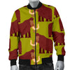 Mammoth Print Pattern Men's Bomber Jacket-grizzshop