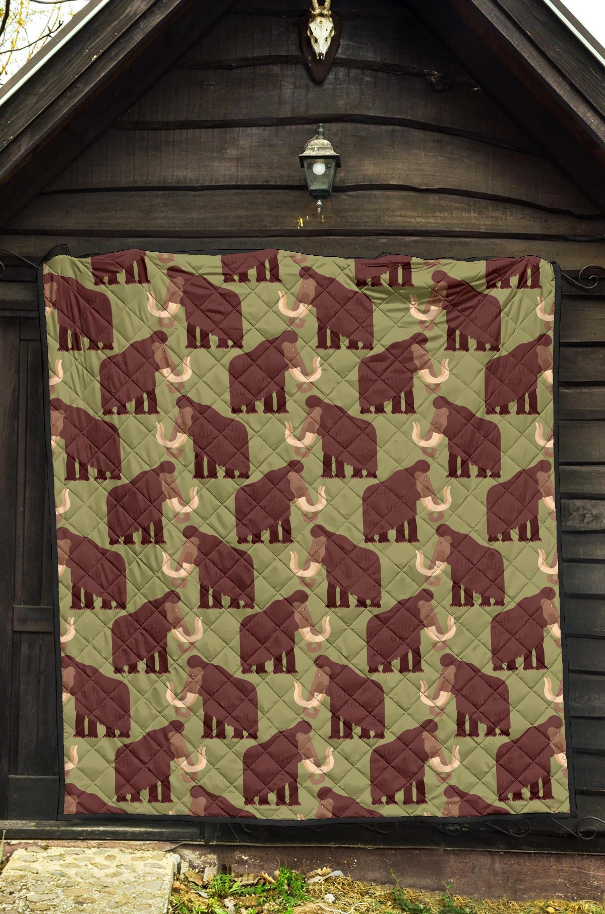 Mammoth Print Pattern Quilt-grizzshop
