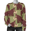 Mammoth Print Pattern Women's Sweatshirt-grizzshop