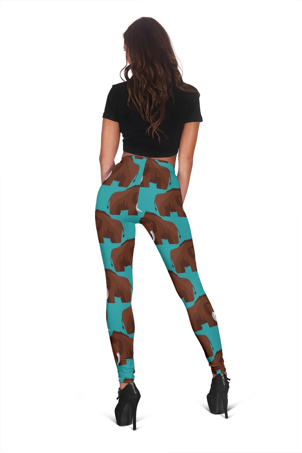 Mammoth Blue Pattern Print Women Leggings-grizzshop
