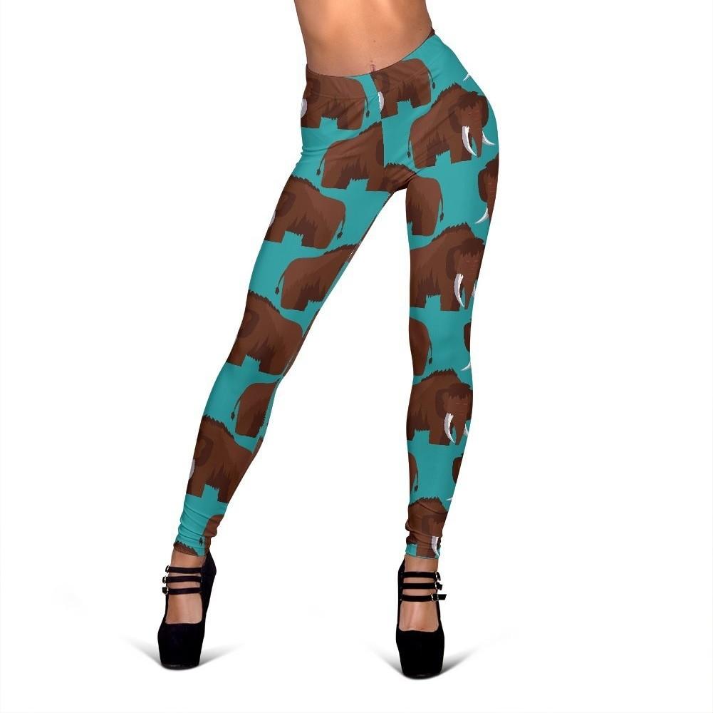 Mammoth Blue Pattern Print Women Leggings-grizzshop