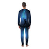 Man And Blue Lightning Print Men's Pajamas-grizzshop