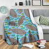 Manatee Pattern Print Blanket-grizzshop