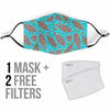 Manatee Pattern Print Face Mask-grizzshop