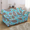 Manatee Pattern Print Loveseat Cover-grizzshop