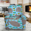 Manatee Pattern Print Recliner Cover-grizzshop