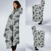 Manatee Print Pattern Hooded Blanket-grizzshop
