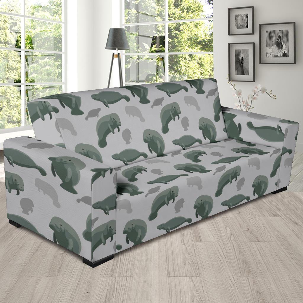 Manatee Print Pattern Sofa Covers-grizzshop