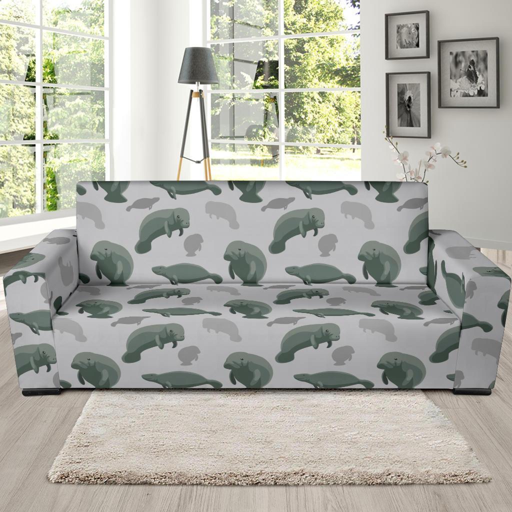 Manatee Print Pattern Sofa Covers-grizzshop