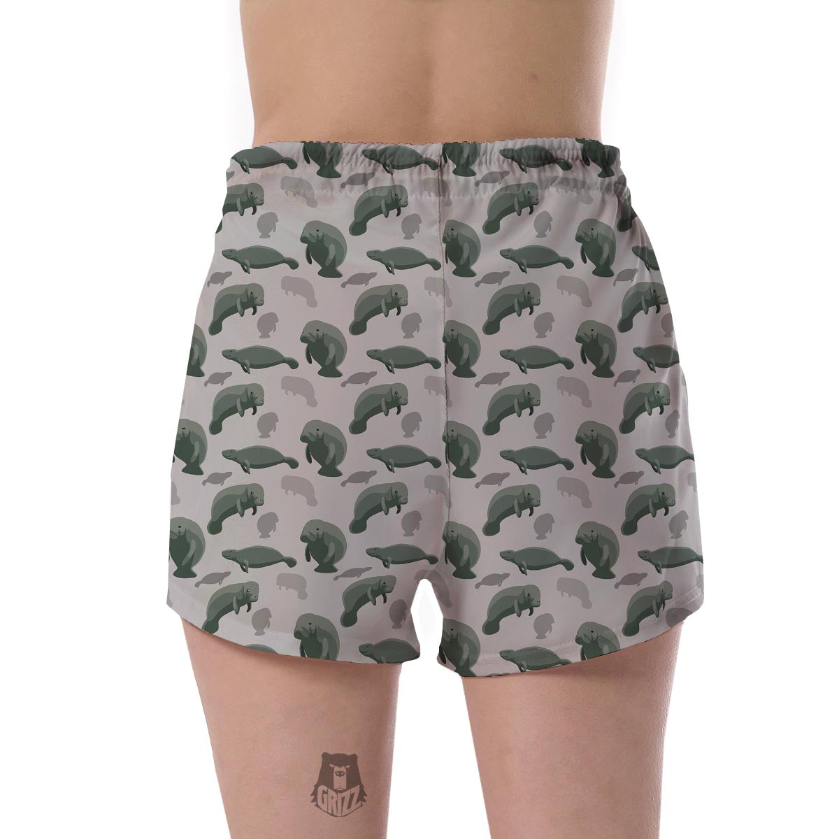Manatee Print Pattern Women's Shorts-grizzshop