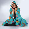 Manatee Whale Fish Octopus Pattern Print Hooded Blanket-grizzshop