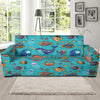 Manatee Whale Fish Octopus Pattern Print Sofa Covers-grizzshop