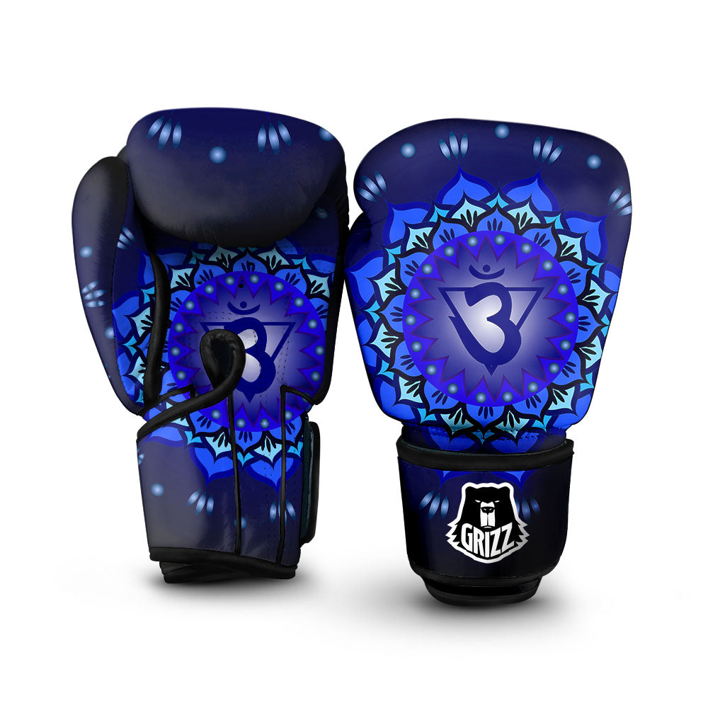 Mandala Ajna Chakra Print Boxing Gloves-grizzshop