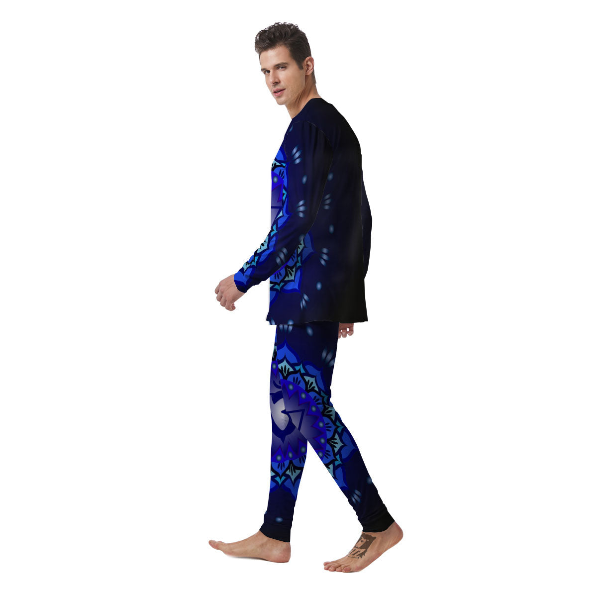 Mandala Ajna Chakra Print Men's Pajamas-grizzshop