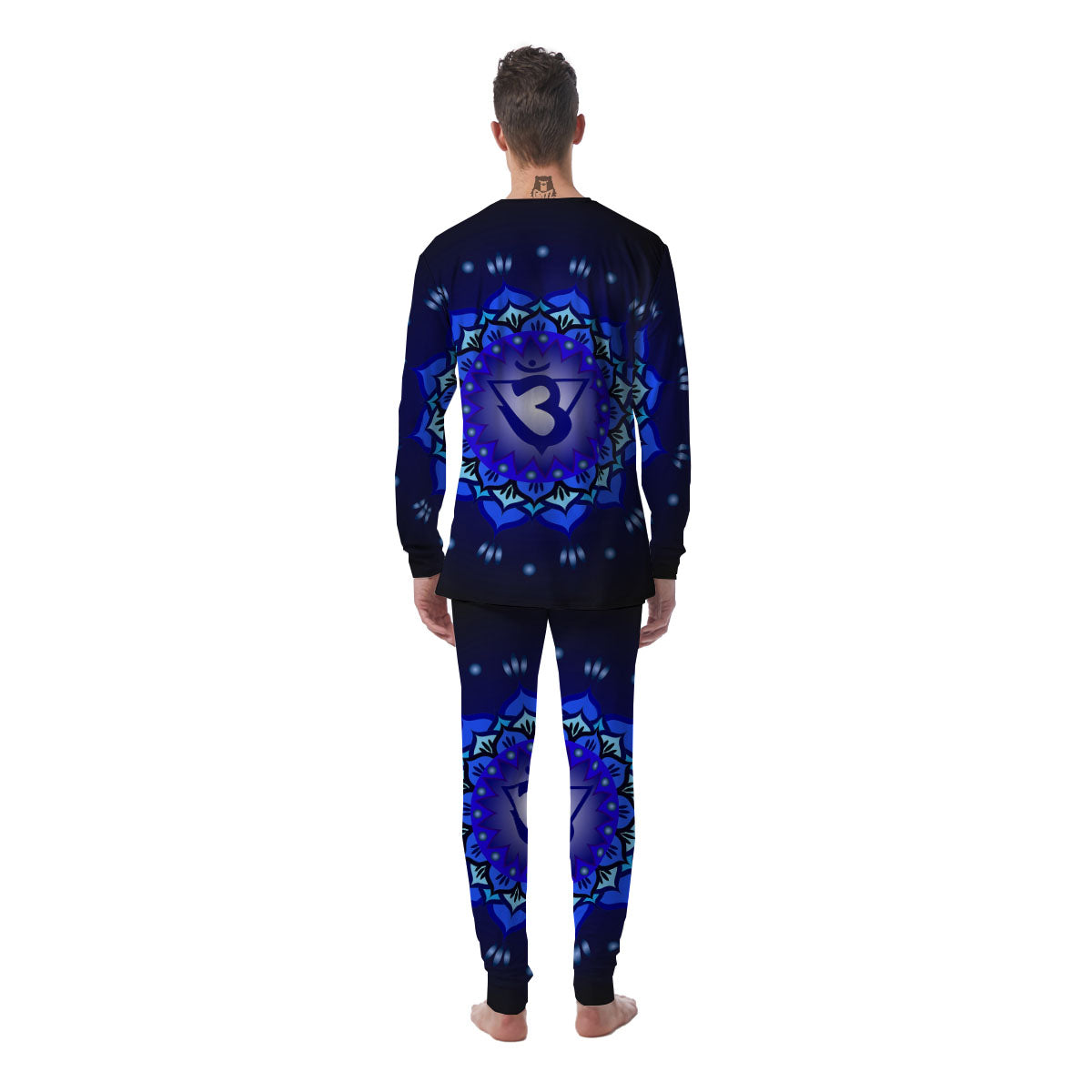 Mandala Ajna Chakra Print Men's Pajamas-grizzshop