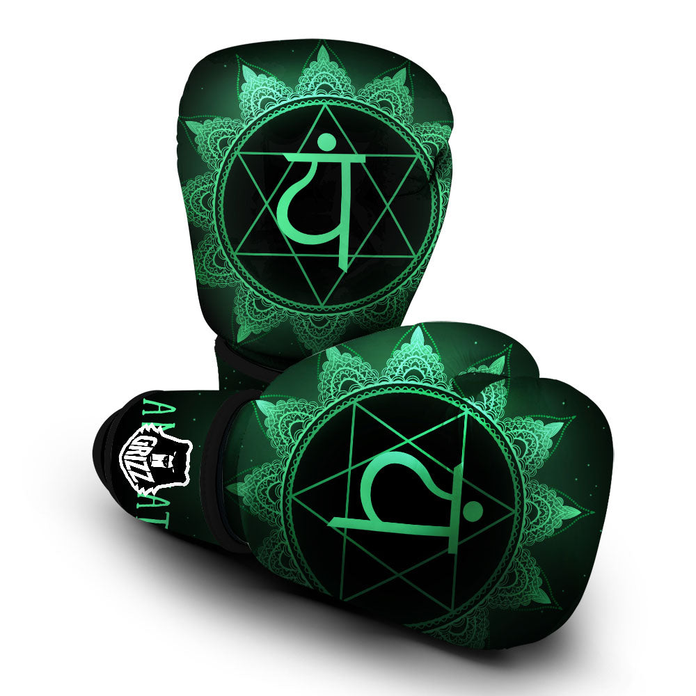 Mandala Anahata Chakra Print Boxing Gloves-grizzshop
