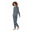 Mandala Blue And Purple Print Women's Pajamas-grizzshop