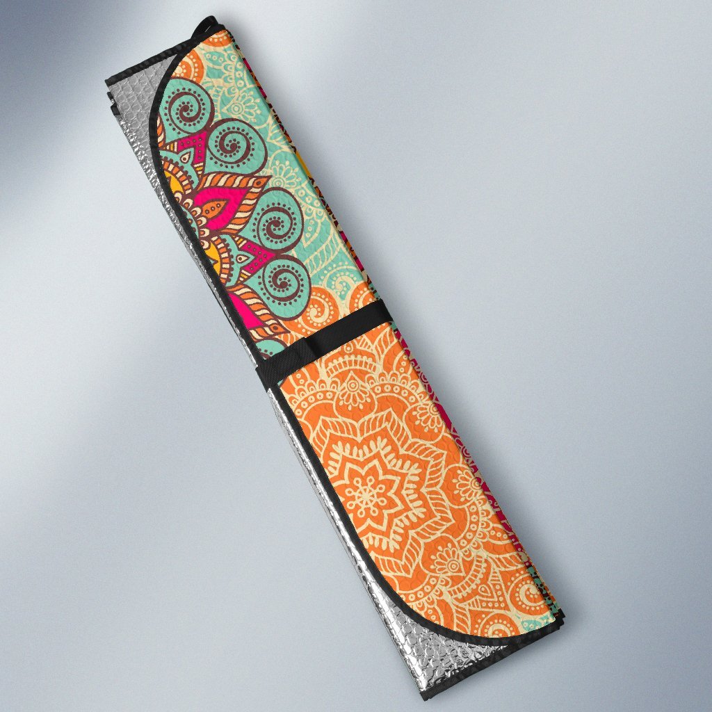 Mandala Bohemian Boho Pattern Print Car Sun Shade-grizzshop