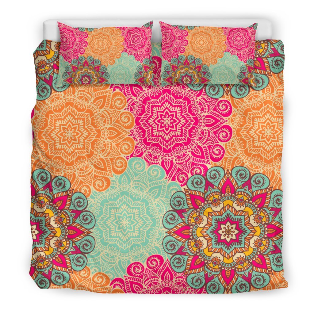 Mandala Bohemian Boho Pattern Print Duvet Cover Bedding Set-grizzshop