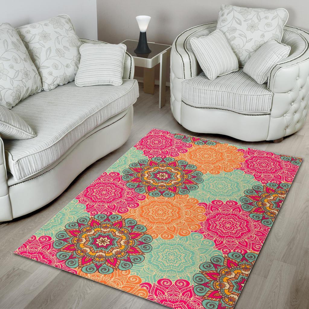 Mandala Bohemian Boho Pattern Print Floor Mat-grizzshop