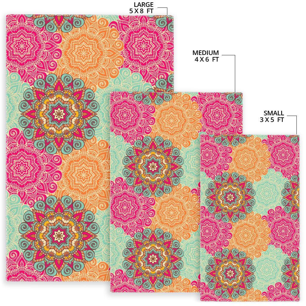 Mandala Bohemian Boho Pattern Print Floor Mat-grizzshop