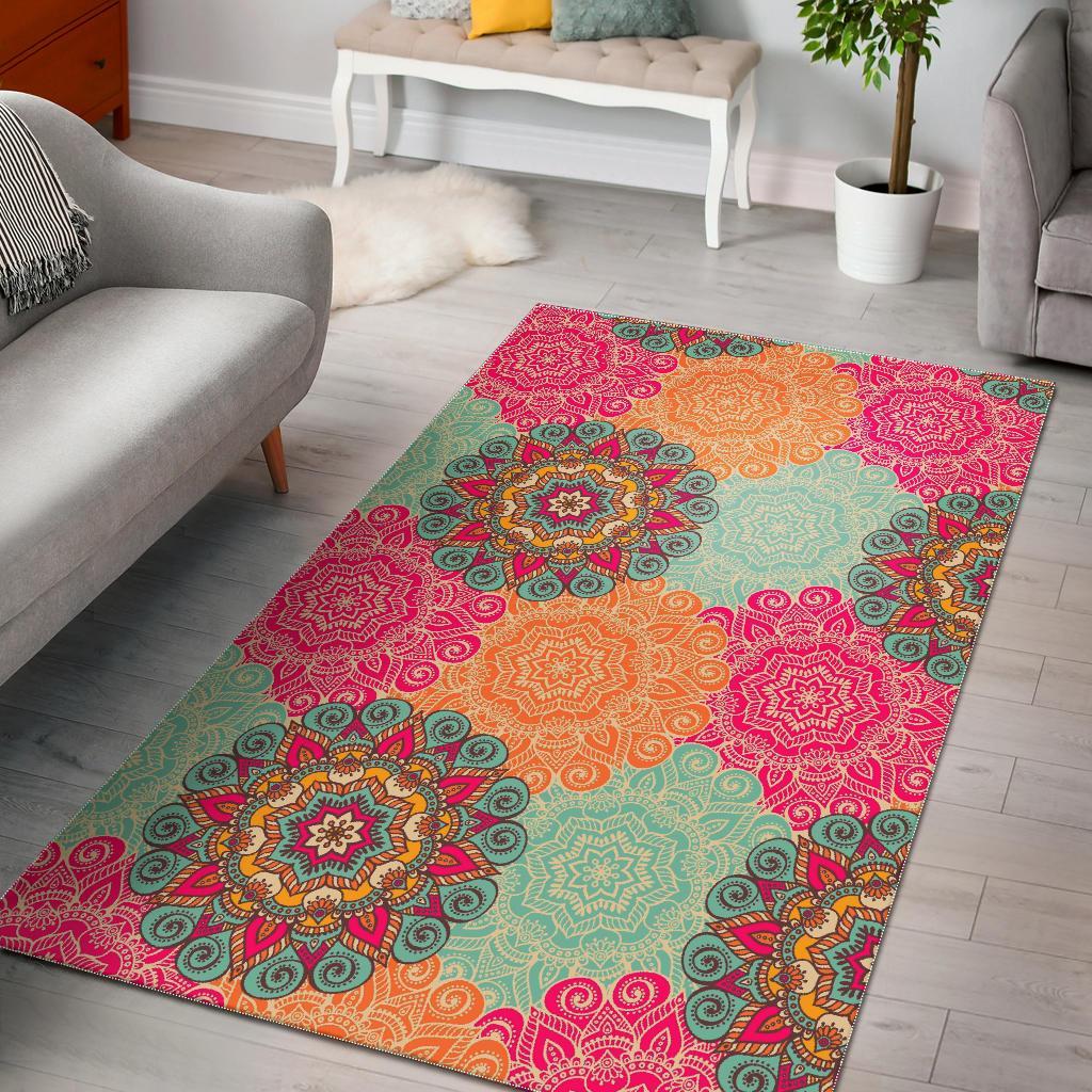 Mandala Bohemian Boho Pattern Print Floor Mat-grizzshop