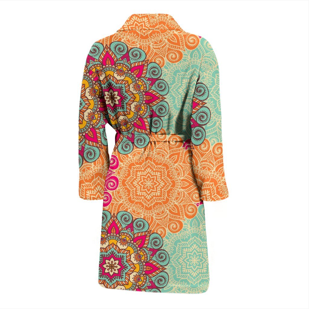 Mandala Bohemian Boho Pattern Print Men Long Robe-grizzshop