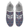 Mandala Bohemian Purple Print Pattern White Athletic Shoes-grizzshop