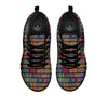 Mandala Bohemian Rectangle Print Pattern Black Sneaker-grizzshop