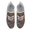 Mandala Bohemian Rectangle Print Pattern White Athletic Shoes-grizzshop