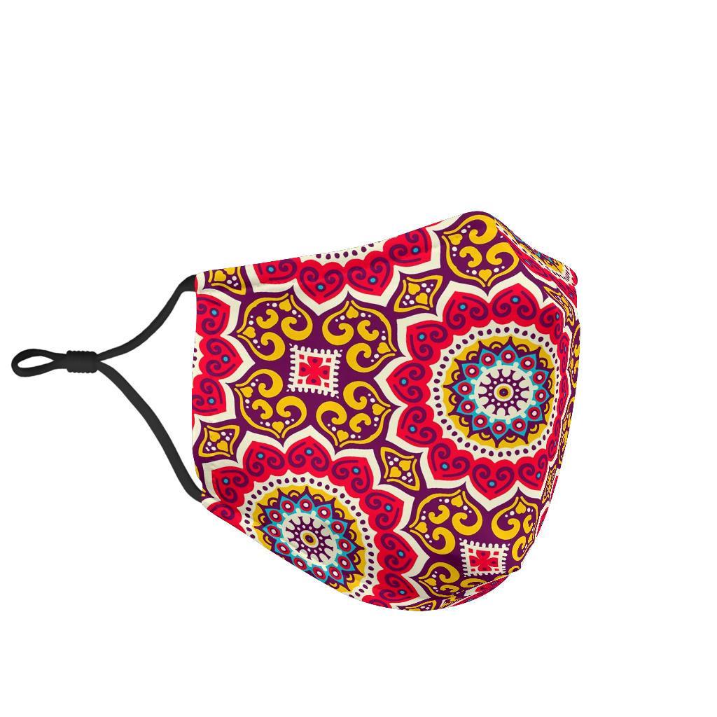 Mandala Boho Bohemian Pattern Print Face Mask-grizzshop